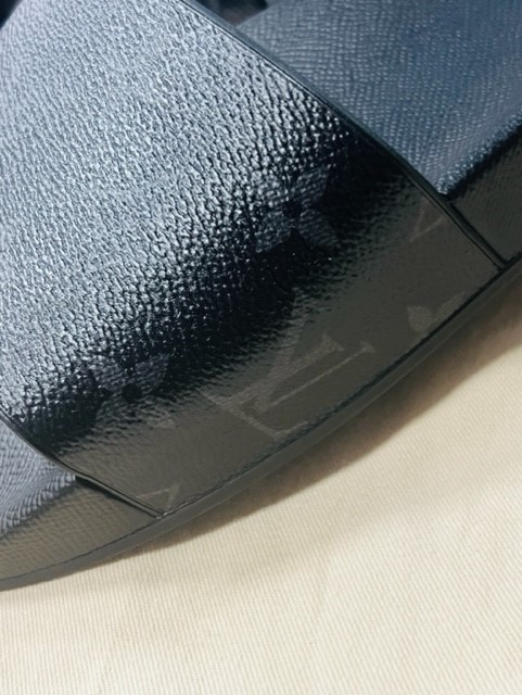Waterfront Mule Slides Monogram Eclipse Men's Size 7 – Keeks Designer  Handbags